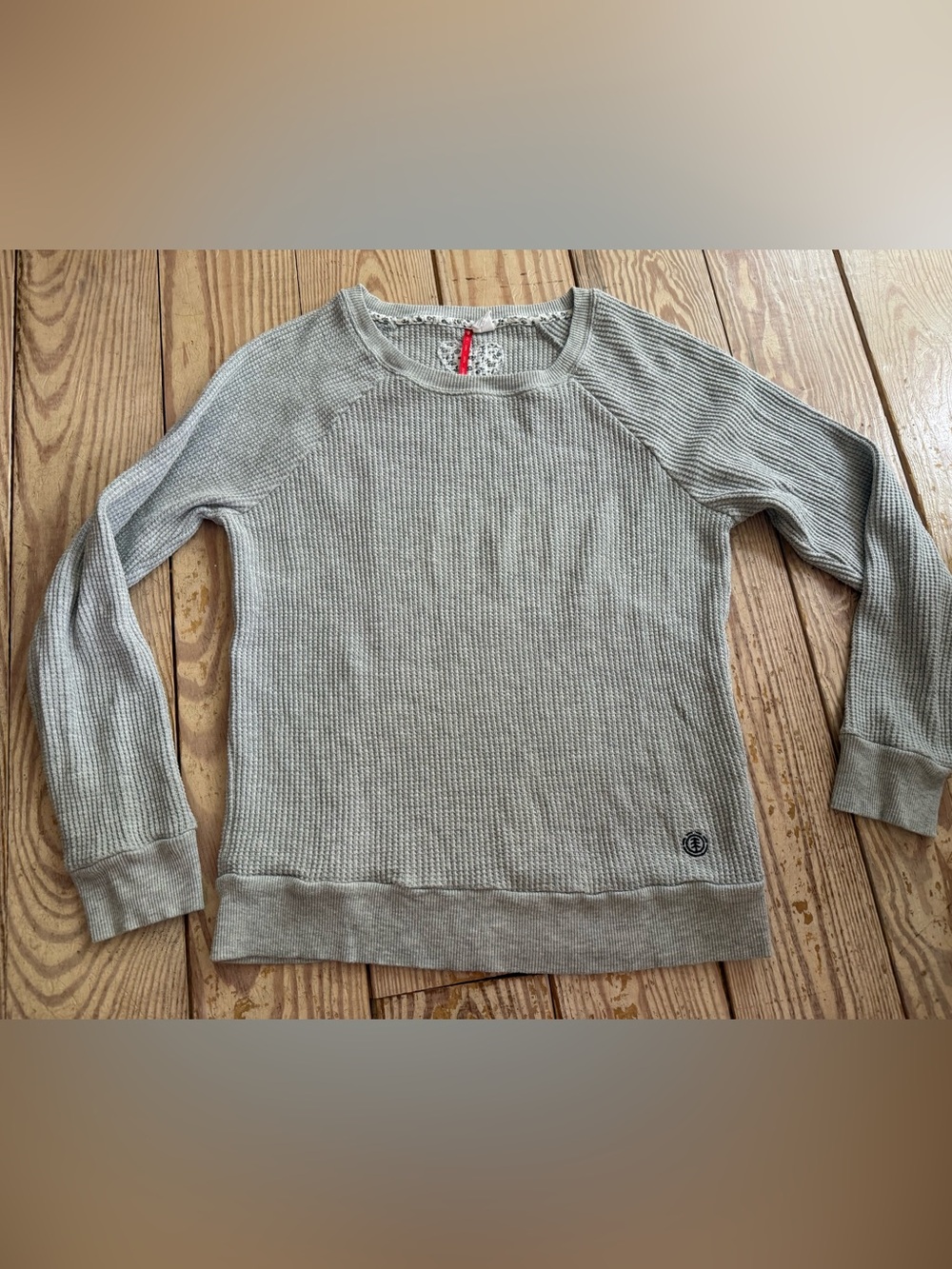 Element Waffle Knit Long Sleeve Shirt size L